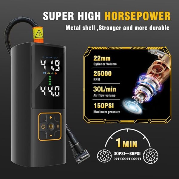 Inflador para neumáticos de carga USB - Image 2