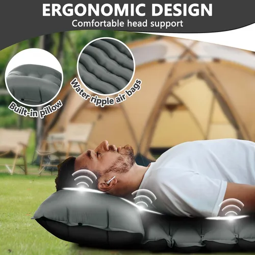 Colchoneta Inflable Ultraligera con Almohada y Bomba