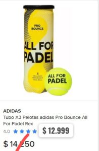 Tubo Adidas para Padel